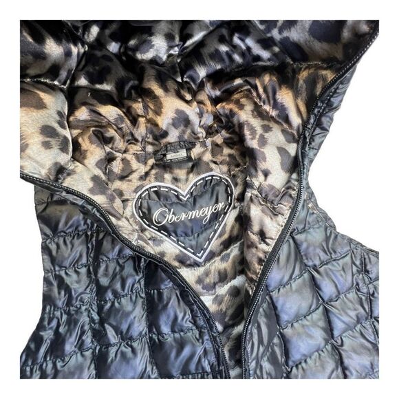 Obermeyer Women's Zip Up Quilted Hooded Vest Down Puffer Jacket Black Size Small - Picture 8 of 12